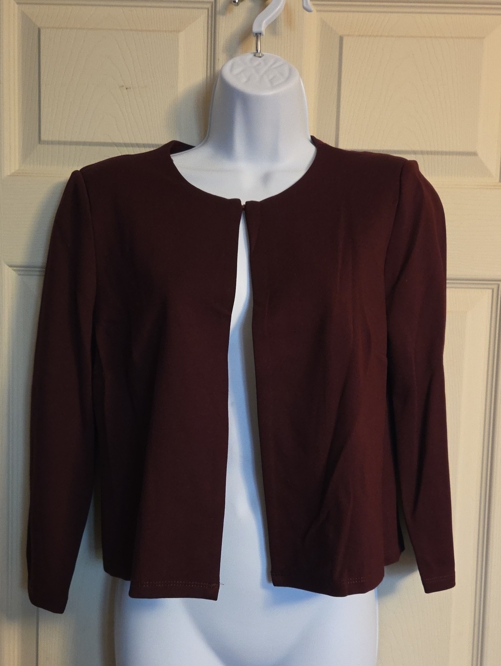 Philosophy Burgundy Collarless Blazer Size Small NWT